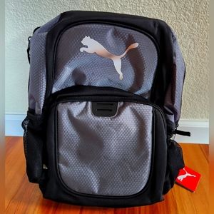 NWT Puma Contender Backpack 15 Inch Laptop Pocket Gray Men Women Youth